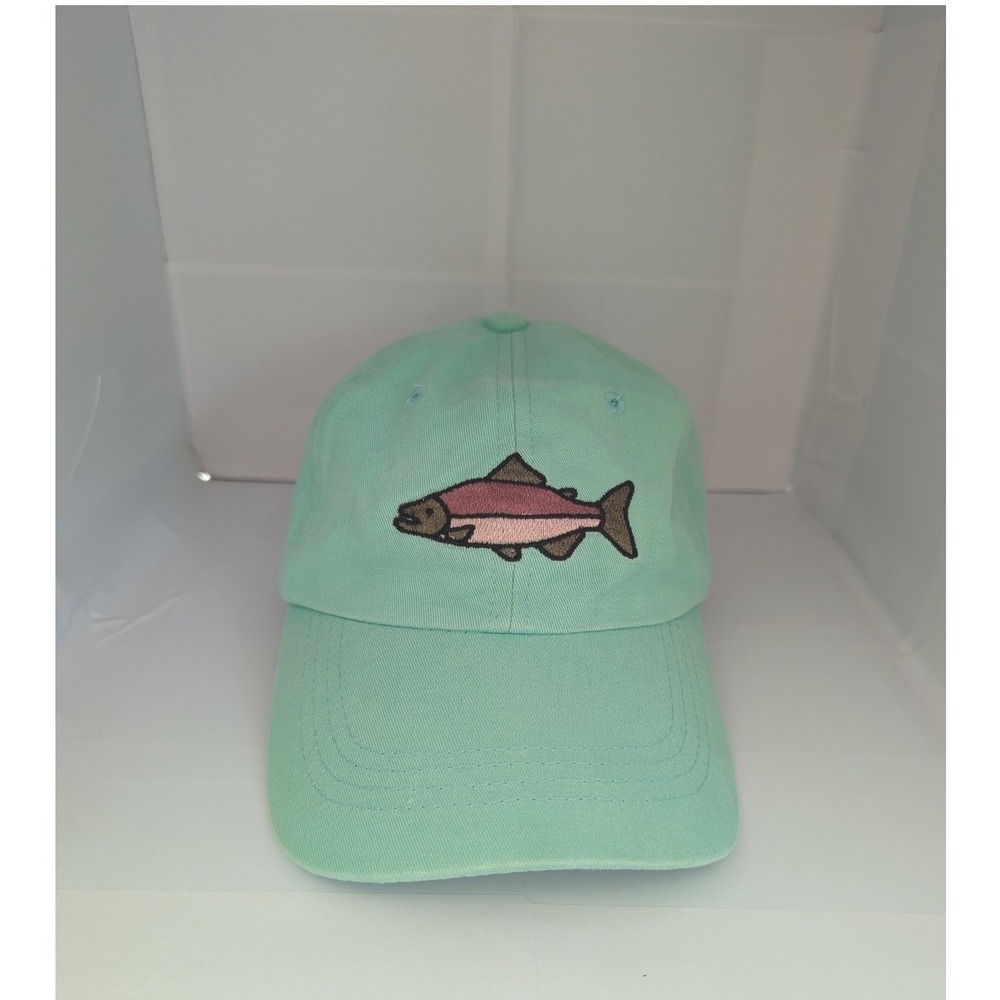 Julie + Joe Baseball Hat Toddler Boy Lake Winnipesaukee Fish Snapback Green 1-2T